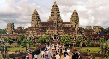 touristes à Angkor 