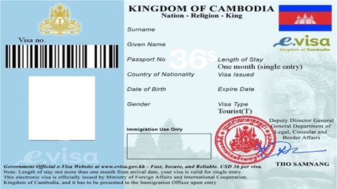 E Visa Cambodge